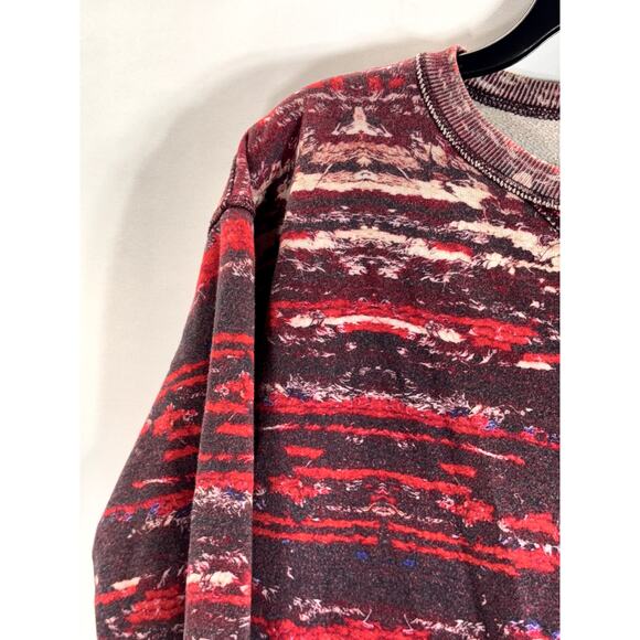 ISABEL MARANT FOR H&M Women's Red Printed Crewneck Pullover Sweater SZ 4 - Picture 4 of 13